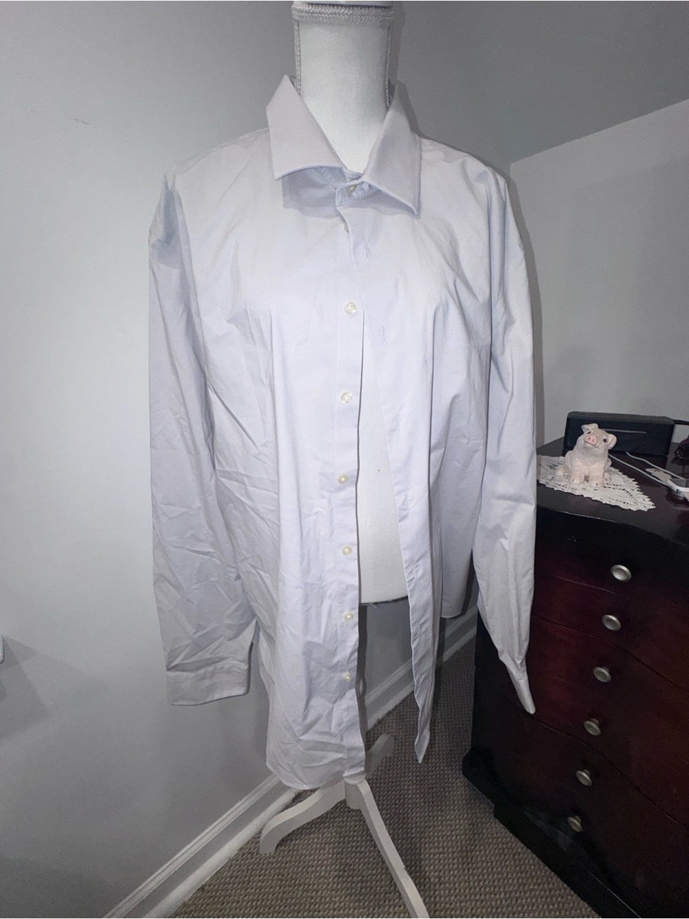 Men's Classic Gray Dress Shirt - Crisp Formal Shirt